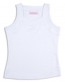 Girls white tennis vest
